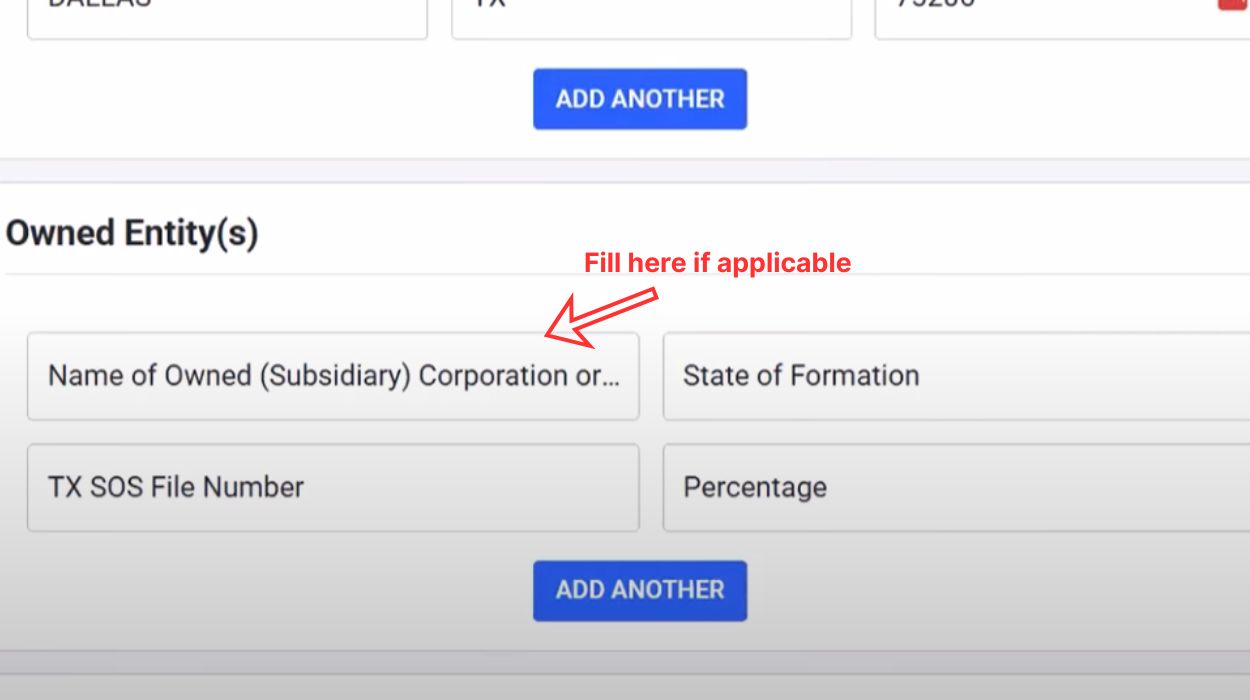 Provide information on any Owned Entity(s)
