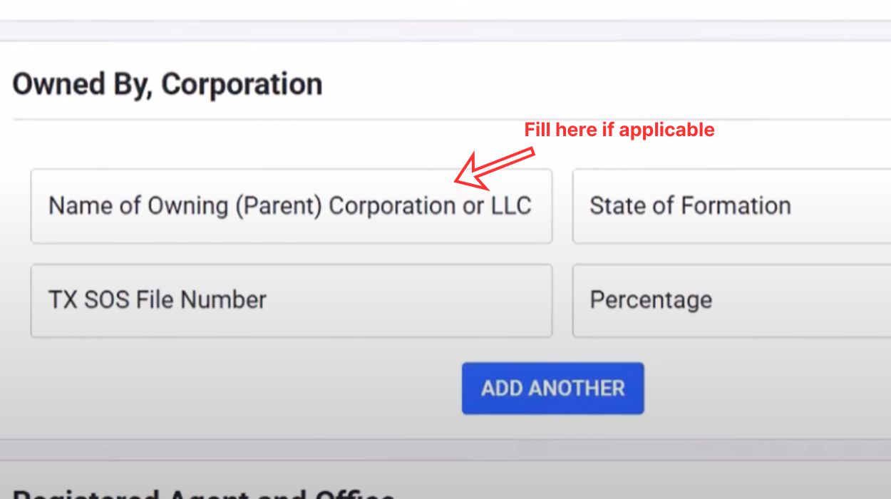 Provide information on any Corporation that owns your LLC
