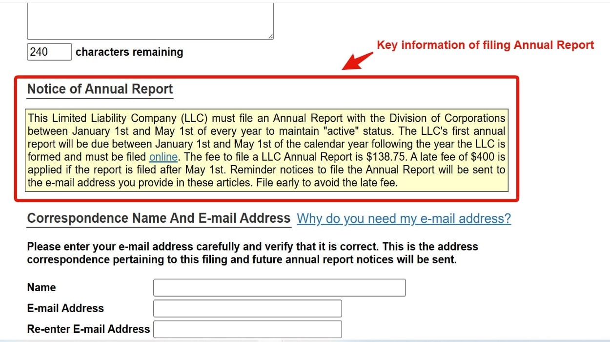Annual Report notice