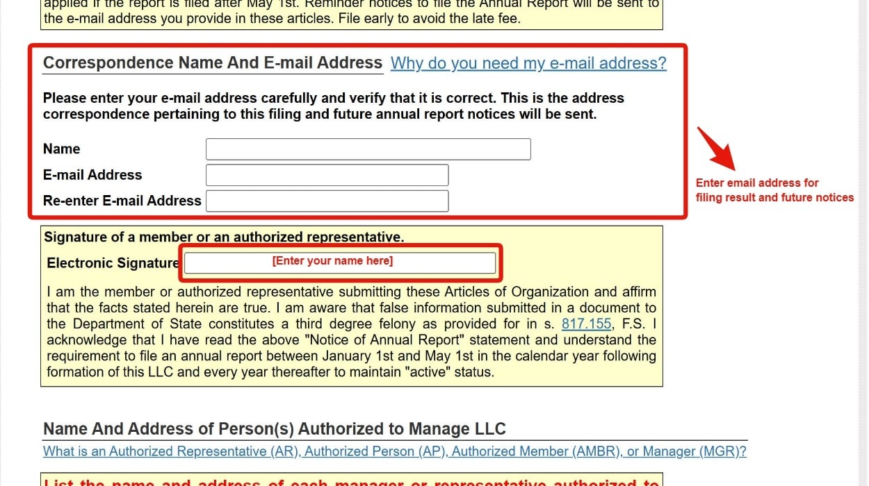 Correspondence information