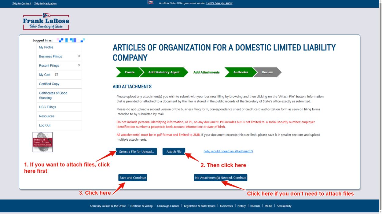 Add additional attachments. 