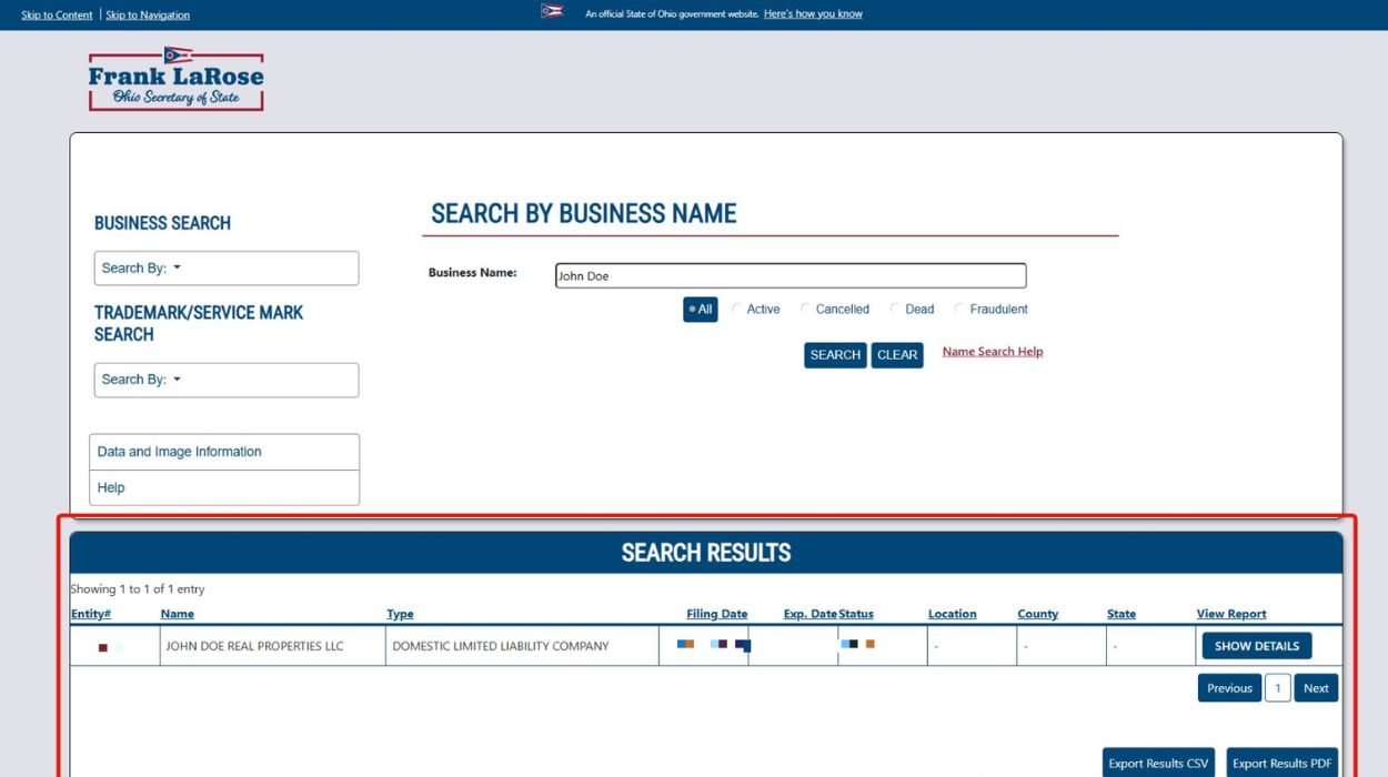 Check your search result.