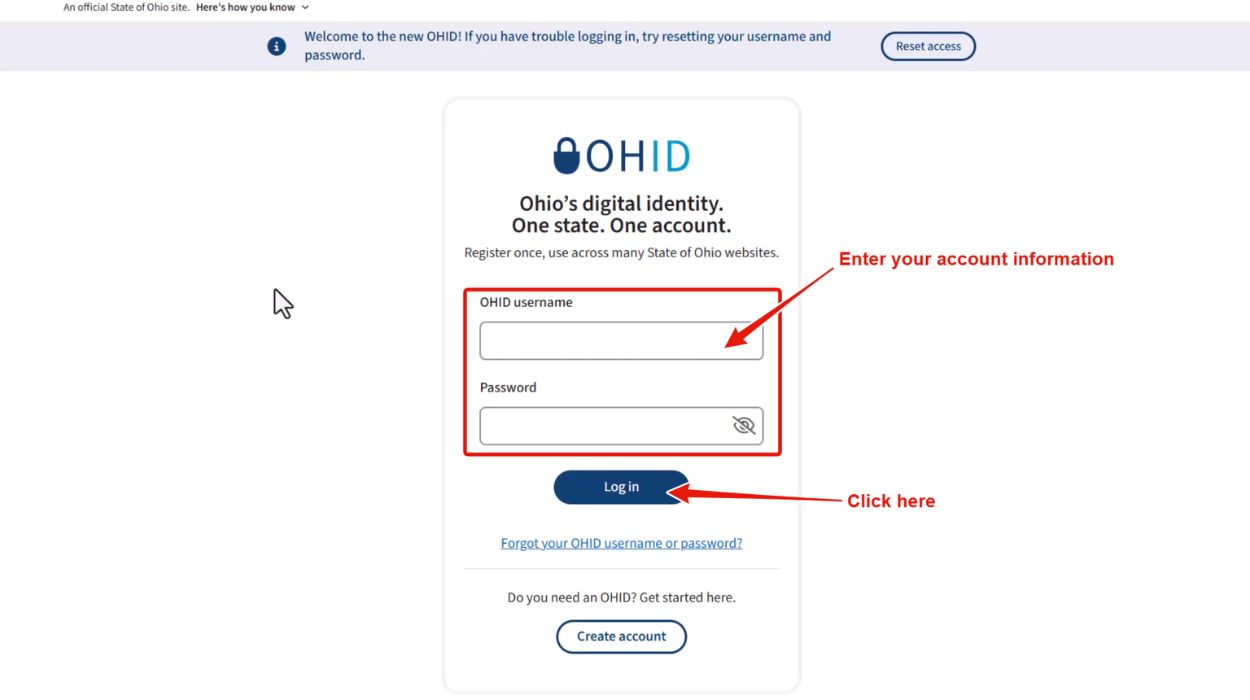 Login Business Gateway.