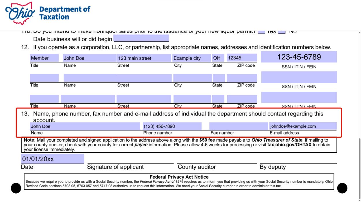 Representative contact