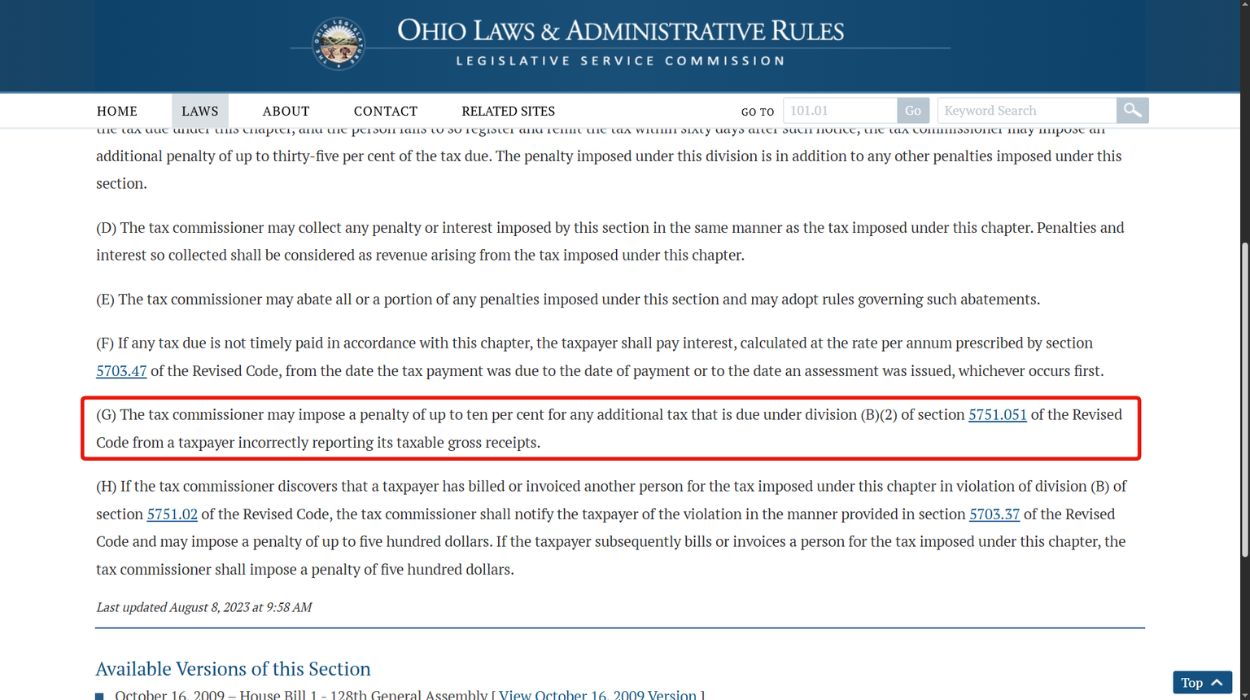 O.R.C. § 5751.06(G)