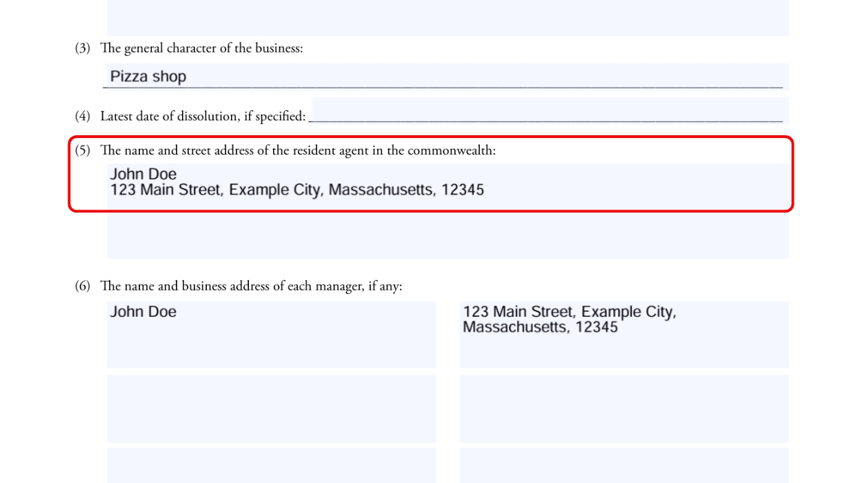 Name & Street Address Of Resident Agent (Aka Registered Agent)