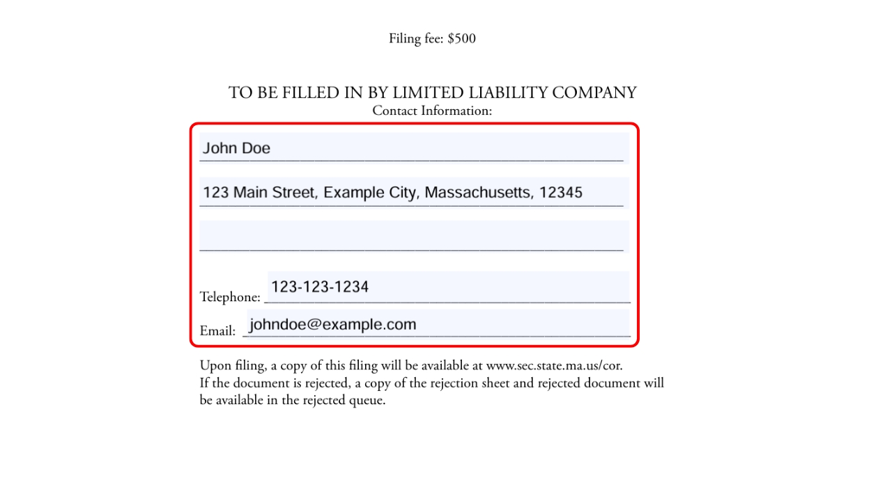 Filer’s Contact